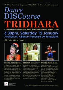 "Tridhara" - a confluence of three classical dance styles, Bharatnatyam, Kathak & Orissi 