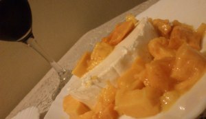 Panna Cotta with Mangoes.
