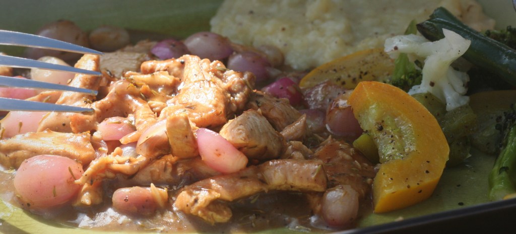 Chicken with Shallots in Balsamic Sauce