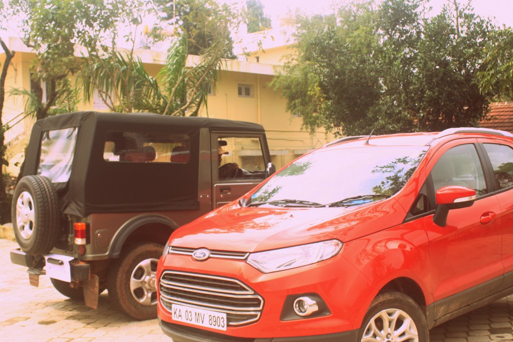 The Estate Jeep and our car, Harley Estate